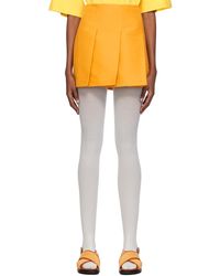 Marni - Orange Pleated Miniskirt - Lyst