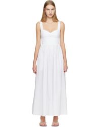 Matteau - Robe Midi Blanche À Panneau De Style Soutien-Gorge Léger - Lyst