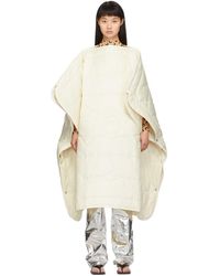 Marine Serre Off-white Upcycled Bed Covers Radiation Poncho
