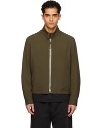 Tom Ford - Khaki Wool Cashmere Silk Reps Harrington Jacket - Lyst