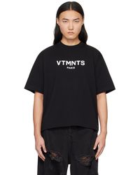 VTMNTS - T-shirt noir à image à logo - Lyst