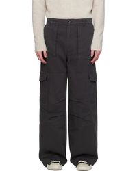 Acne Studios - Pantalon cargo gris à poches à rabat - Lyst