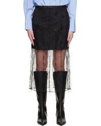 Rag & Bone - Geena Organza Midi Skirt - Lyst