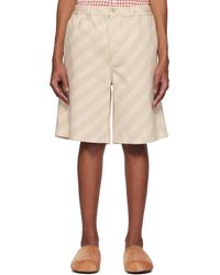 Marni - ベージュ ストライプ デニムショートパンツ - Lyst