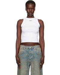 Off-White c/o Virgil Abloh - ホワイト Off Stamp ラウンド リブタンクトップ - Lyst