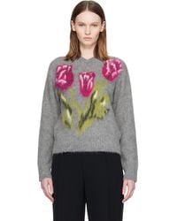 Maison Margiela - Brushed Alpaca V-Neck Sweater - Lyst