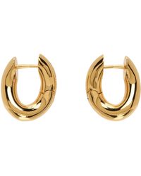 Balenciaga - Boucles d'oreilles dorées à mini anneau - Lyst