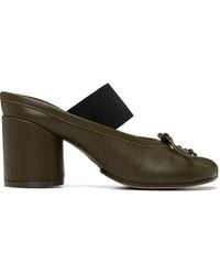 MM6 by Maison Margiela - Khaki Anatomic Numeric Sandal Heels - Lyst