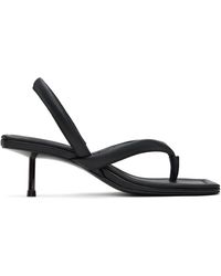 St. Agni - Sandales À Talon Noires À Bride De Style Tong - Lyst