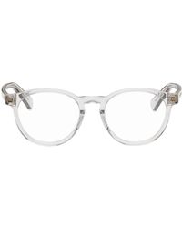 Bottega Veneta - Gray Round Glasses - Lyst