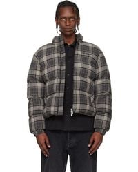 Off-White c/o Virgil Abloh - Off- Spray Arrow Check Flannel Down Jacket - Lyst
