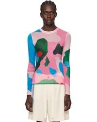 JW Anderson - Pink Printed Long Sleeve T-shirt - Lyst