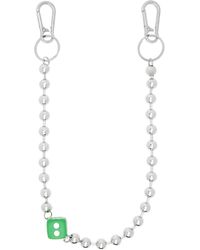 Veert - シルバー＆グリーン 'The Ball Dice Wallet Chain' キーチェーン - Lyst