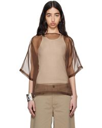 Meta Campania Collective - Nat See-Through Silk T-Shirt - Lyst