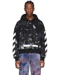 Off-White c/o Virgil Abloh Ssense Exclusive Black Galaxy Brush Hoodie