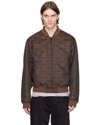 Moschino - Brown Long Bomber Jacket - Lyst