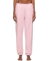 Skims - Pantalon de survêtement rose - cotton fleece - Lyst