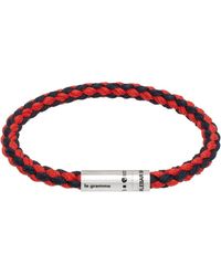 Le Gramme - Bracelet nato 'le 7 g' bleu marine et rouge en corde édition orlebar - Lyst