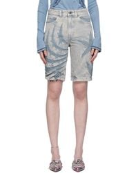 MASHA POPOVA - Ssense Exclusive Denim Shorts - Lyst