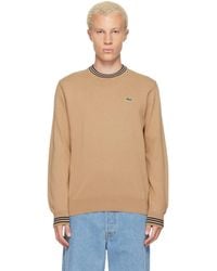 Lacoste - Striped Cotton Jersey Sweater - Lyst