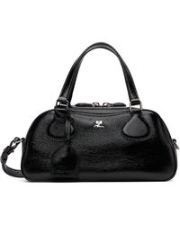 Courreges - Sac De Bowling Friday Noir En Cuir Naplak - Lyst