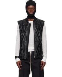 Rick Owens - Moncler + Geocamo Flight Leather Vest - Lyst