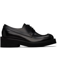 MM6 by Maison Martin Margiela - Chaussures oxford noires en cuir poli - Lyst
