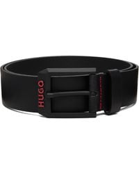 HUGO - Italian Leather Belt - Lyst
