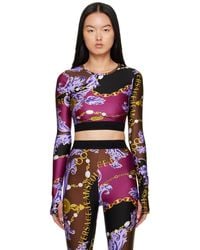 Versace Jeans Couture - Purple Chain Couture Long Sleeve T-shirt - Lyst