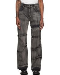 we11done - Multi-Tuck Denim Jeans - Lyst