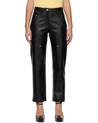 Stella McCartney - Black Kick Flare Faux-leather Trousers - Lyst