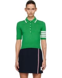 Thom Browne - Thom E Hector Intarsia Cotton 4-bar Stripe S/s Polo - Lyst