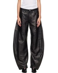 R13 - Janine Barrel Leather Pants - Lyst