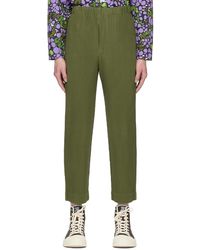 Homme Plissé Issey Miyake - Homme Plissé Issey Miyake Khaki Monthly Color March Trousers - Lyst