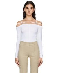 Jacquemus Le Papierコレクション ホワイト Le T-shirt Sierra 長袖tシャツ