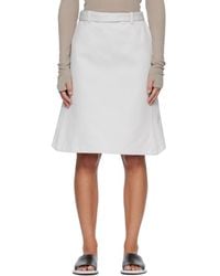 Rier - Off- Gabardine Inox Midi Skirt - Lyst
