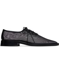 Victoria Beckham - ブラック メッシュ レースアップダービー - Lyst