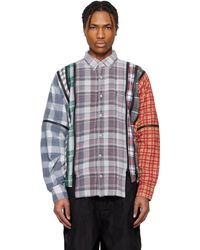 Needles - Chemise Ample Multicolore À Carreaux Et À Glissières - Lyst