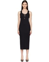 Burberry - Lace-Up Midi Dress - Lyst