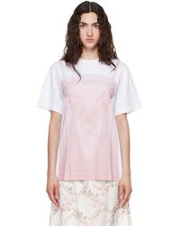 Simone Rocha - Bow Sash Slip Dress Trompe L'Oeil Print T-Shirt - Lyst
