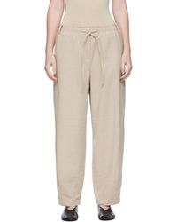 UMARMUNG - Off- Wool Flannel Oval Silhouette Lounge Pants - Lyst
