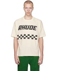 Rhude - Ssense Exclusive Off-white T-shirt - Lyst