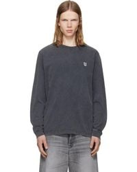 Maison Kitsuné - Fox Head Faded Comfort Long Sleeve T-Shirt - Lyst