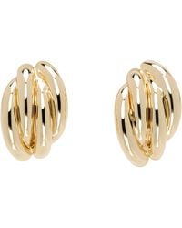 Anine Bing - Boucles D'Oreilles En Forme De Nœuds Dorées - Lyst
