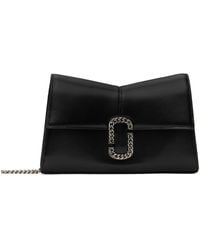 Marc Jacobs - Sac portefeuille st. marc noir à chaine - Lyst