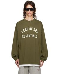 Fear Of God - Khaki Crewneck Long Sleeve T-Shirt - Lyst