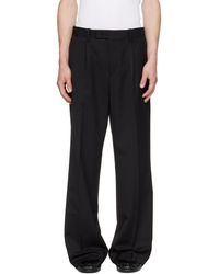 Tonywack - Melange Wool Wide-Leg Pleated Trousers - Lyst