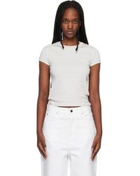Maison Kitsuné - Contrasted Rib Fitted T-Shirt - Lyst