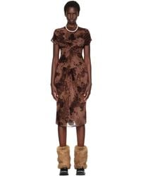 Anna Sui - Dahlia Tulle Knit Midi Dress - Lyst