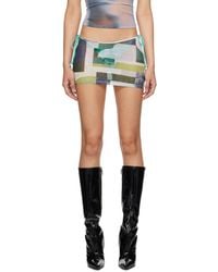Miaou - Multicolor Elektra Miniskirt - Lyst